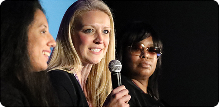 Conference panel with speakers